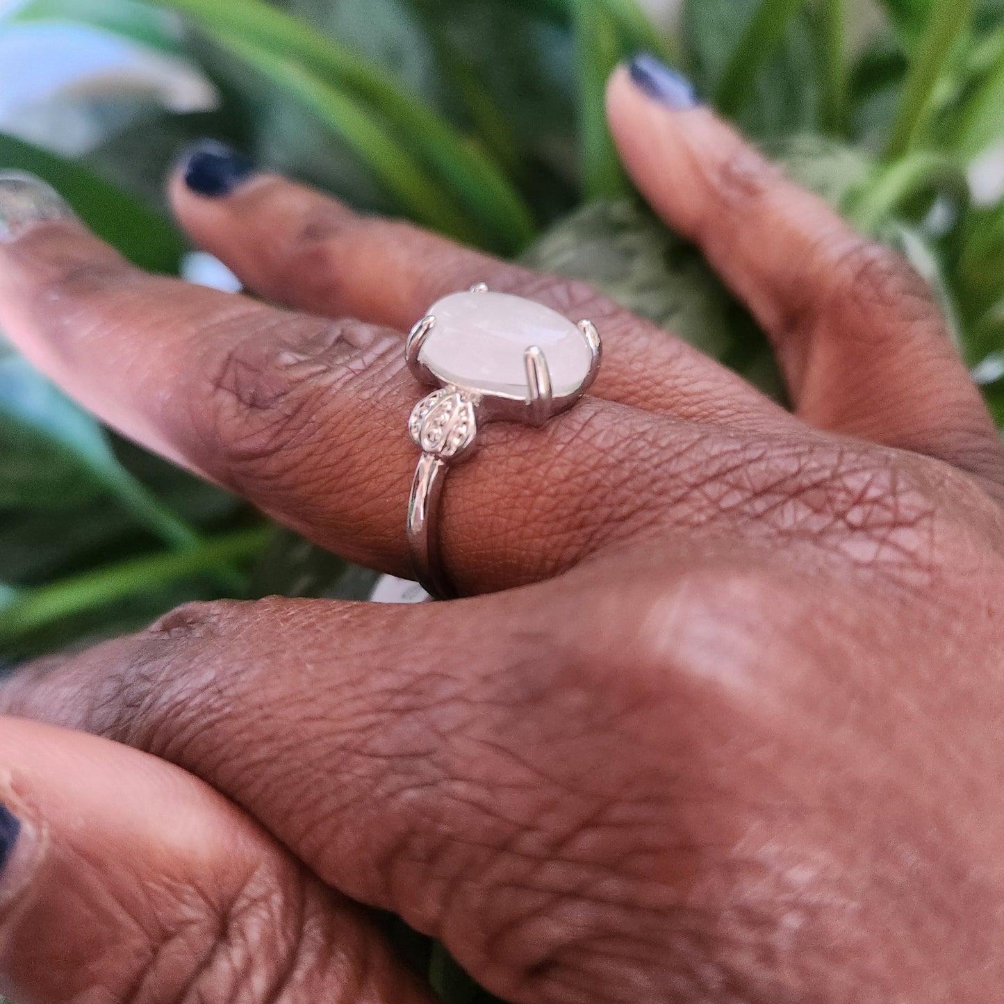 Vedazzling Clear Moonstone Ring - Vedazzling Accessories