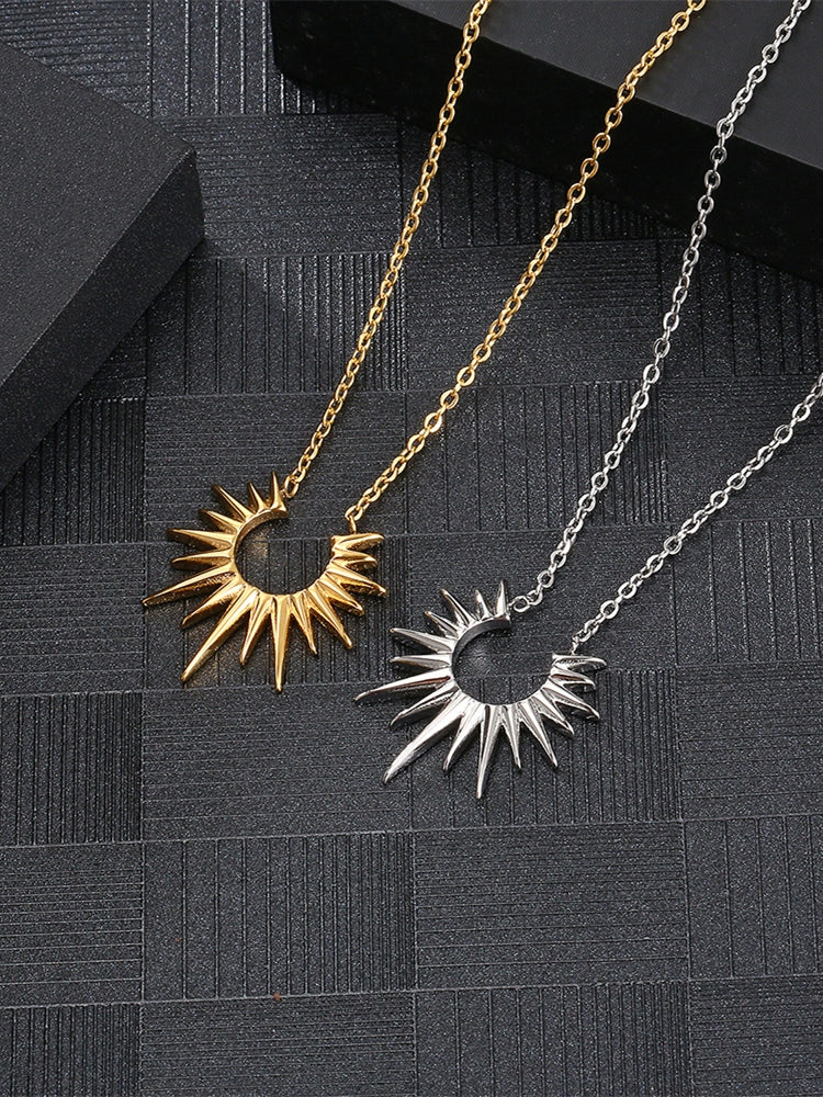 INS Cool Style Sun Titanium Steel Pendant Chain