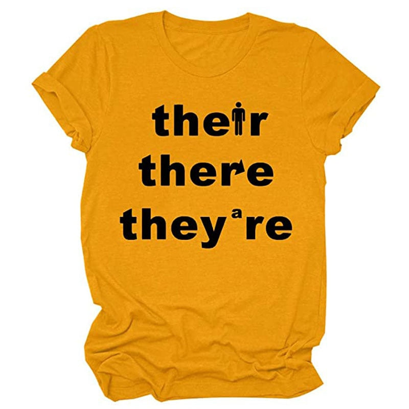 Their There They're Grammar Graphic T-Shirt