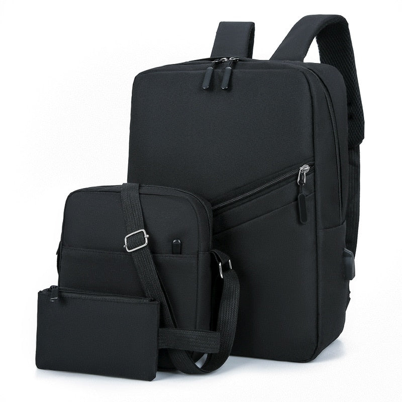 Backpack for Men Three-piece Large-capacity Laptop