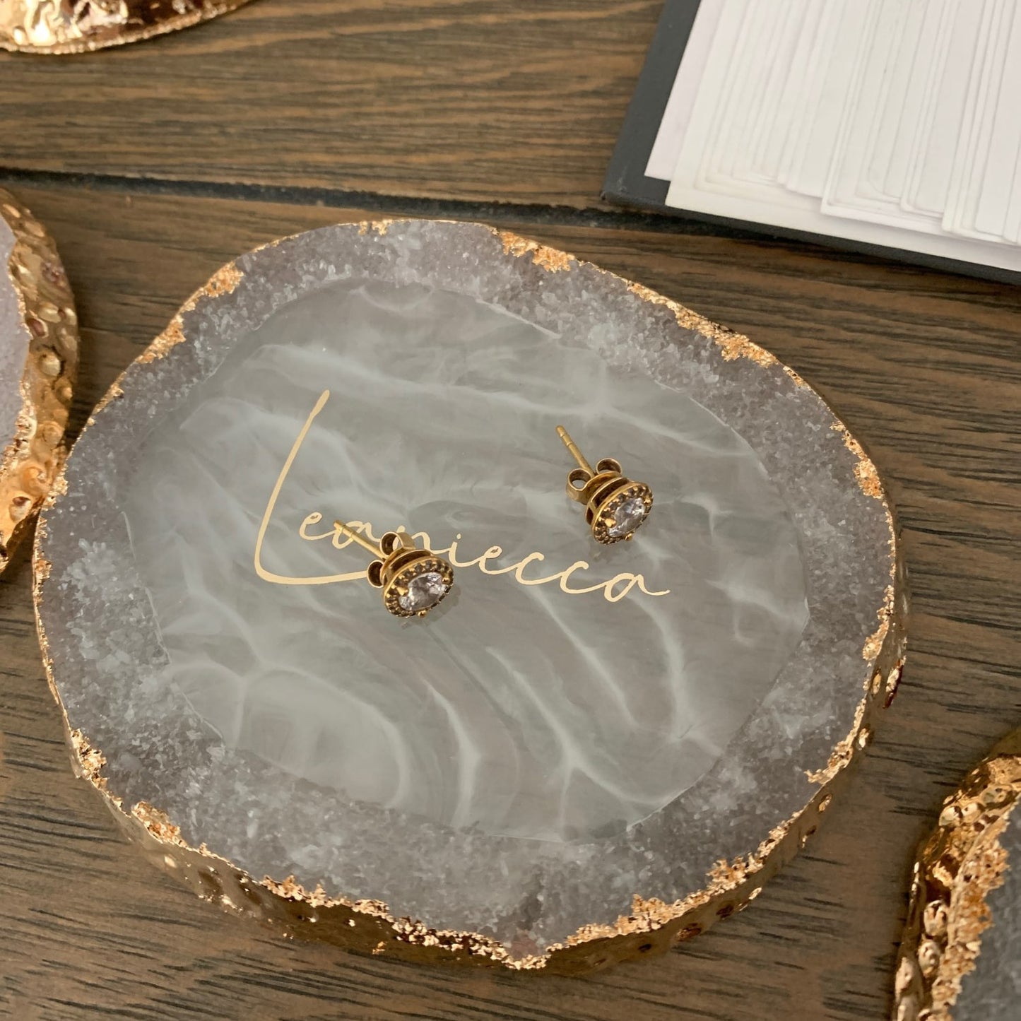 Personalized Agate Coasters Jewelry Plate Custom Plate