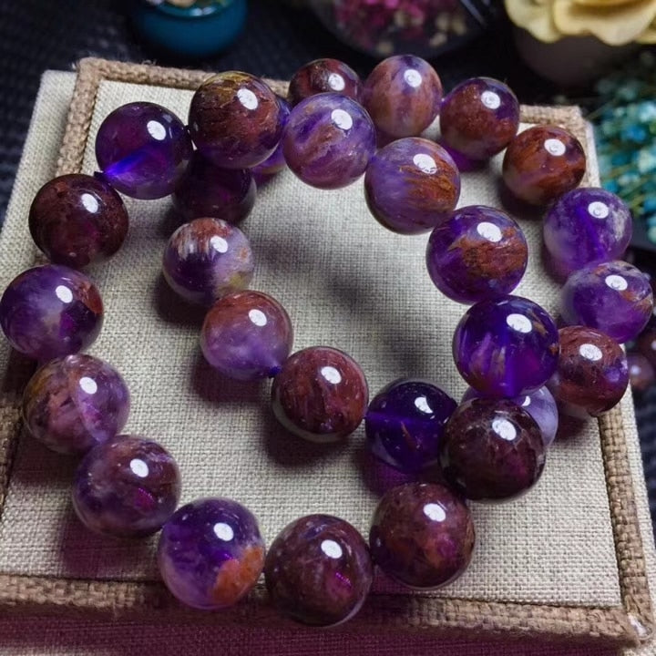Genuine Natural Cacoxenite Quartz Bracelet - Vedazzling Accessories