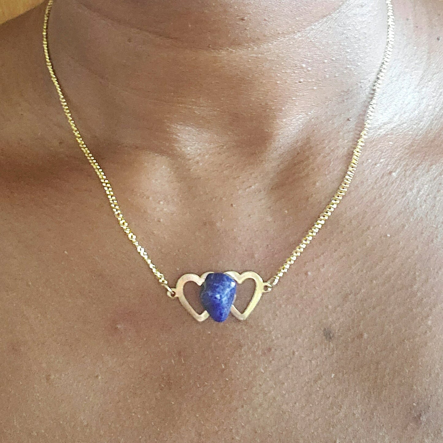 Double Heart Necklace- Vedazzling Accessories