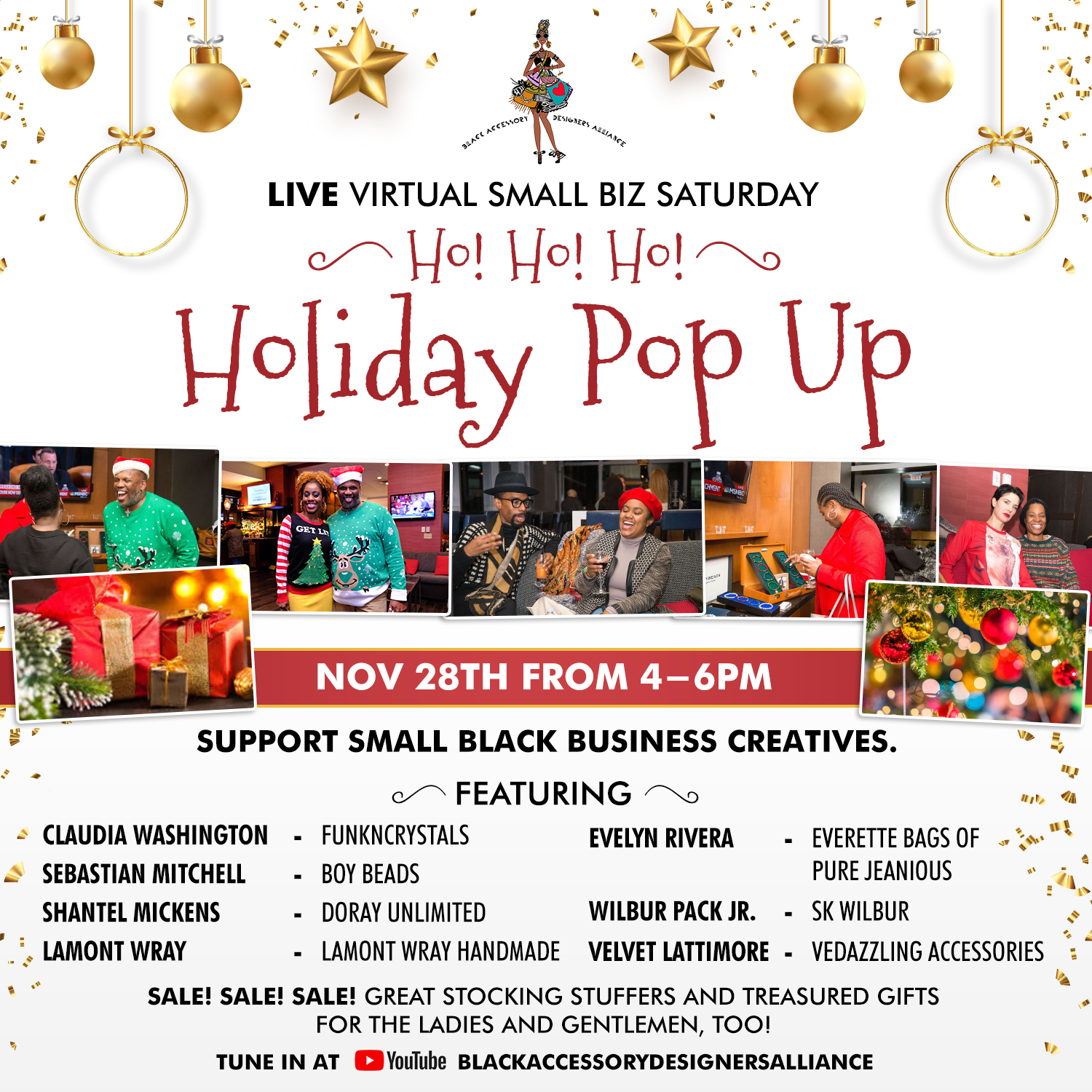 Live Virtual POP UP Featuring Vedazzling