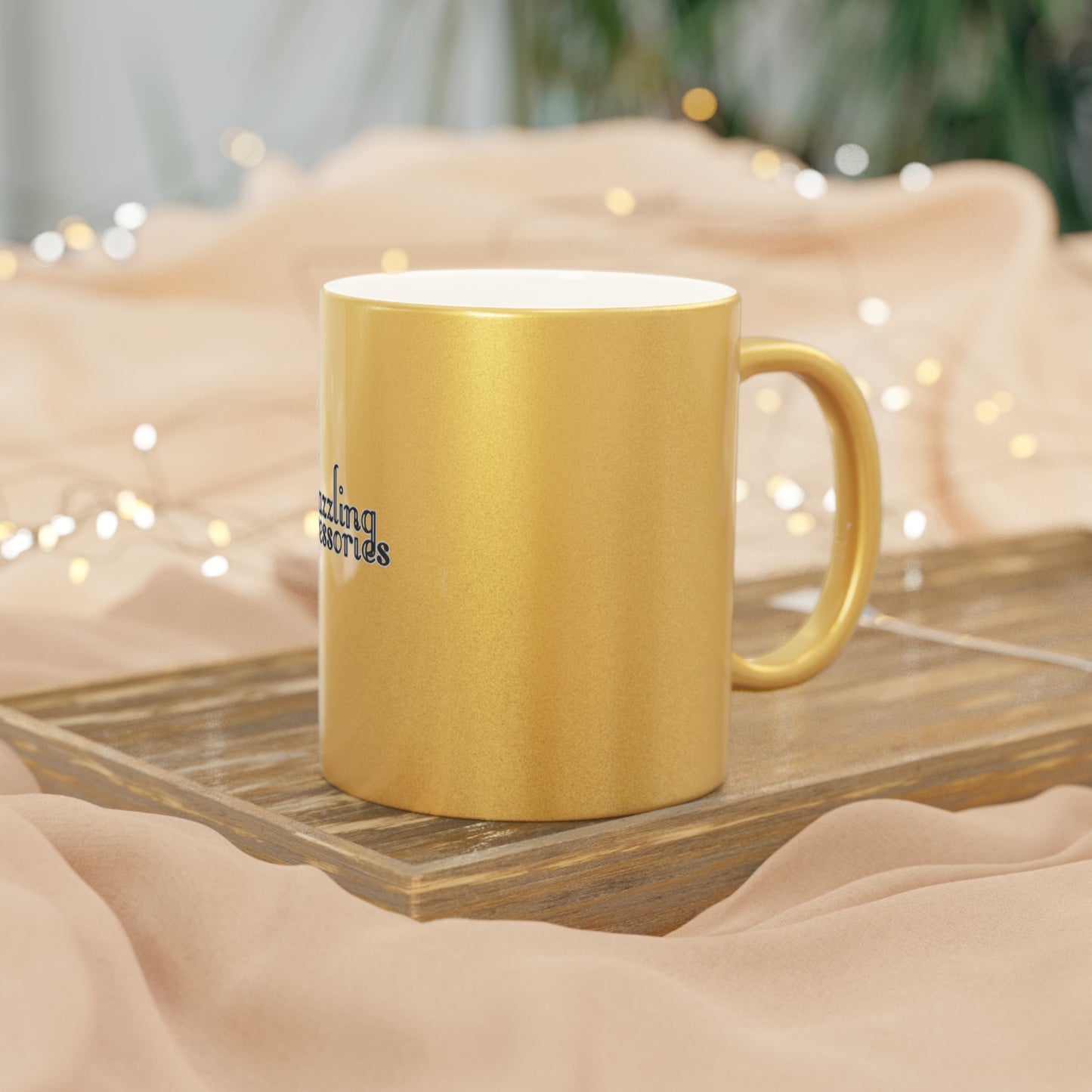 Chic Metallic Mug - Elegant Silver/Gold Finish for Hot & Cold Drinks