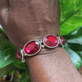 Ruby Silver Bracelet- Vedazzling Accessories