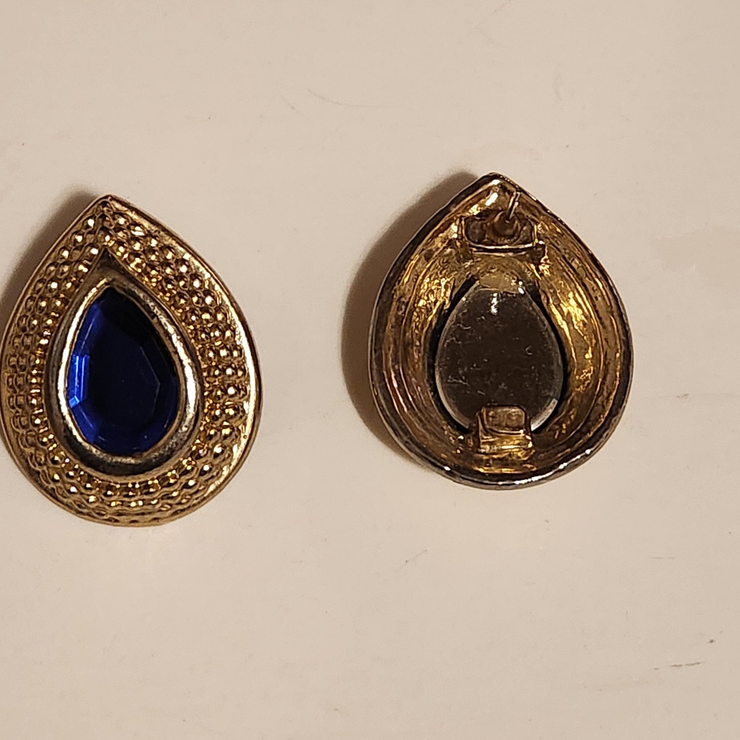 Vintage Gold Pear Earrings- Vedazzling Accessories