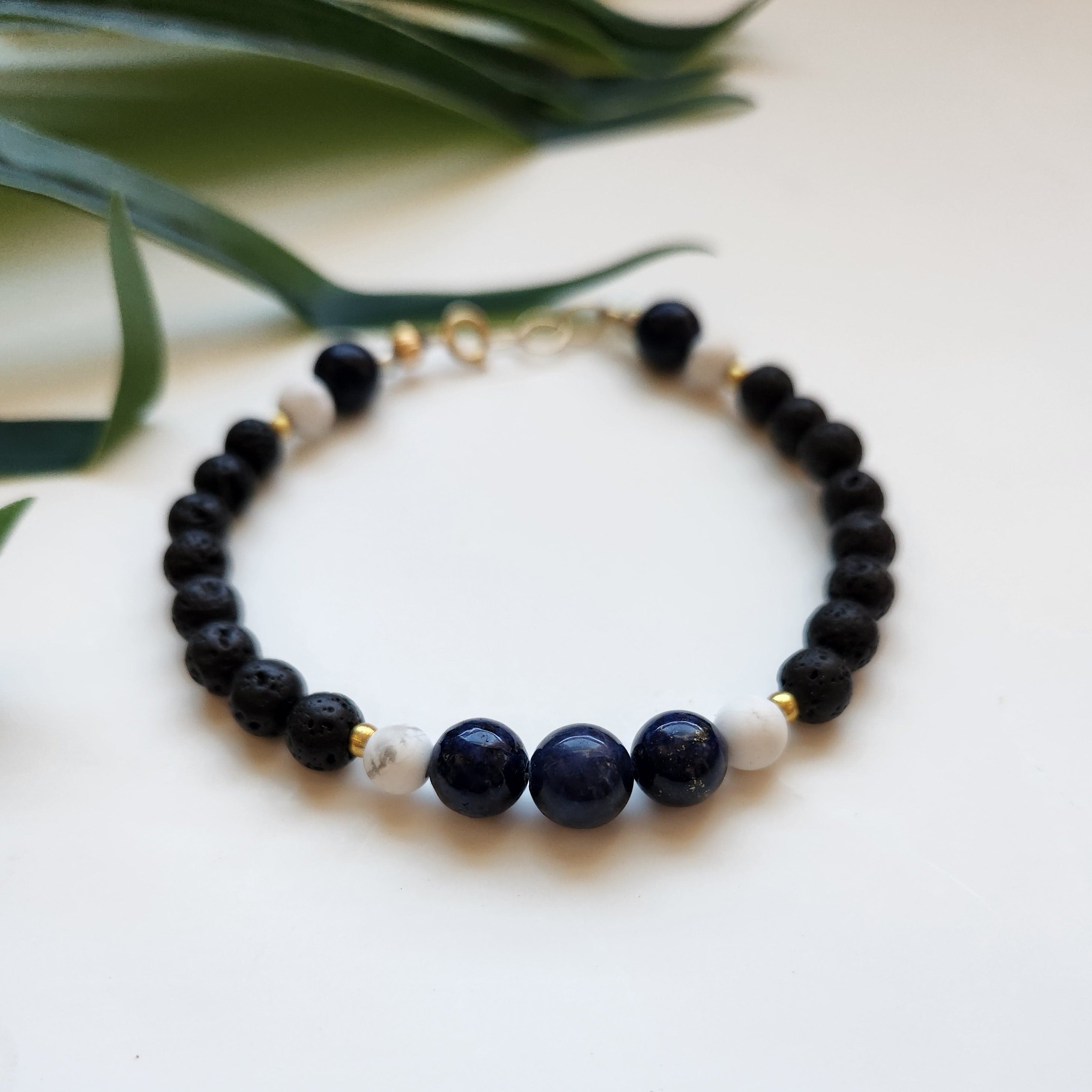 Les.bijoux.de.sandou Sapphire Howlite Bracelet - Vedazzling Accessories