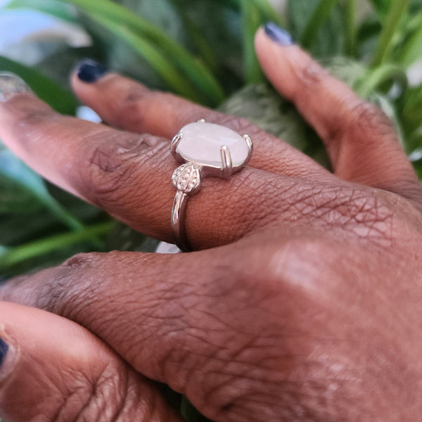Vedazzling Clear Moonstone Ring - Vedazzling Accessories