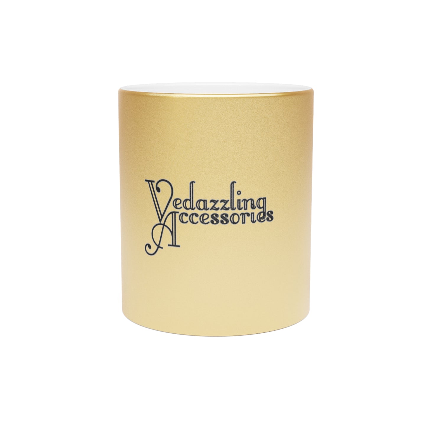 Chic Metallic Mug - Elegant Silver/Gold Finish for Hot & Cold Drinks