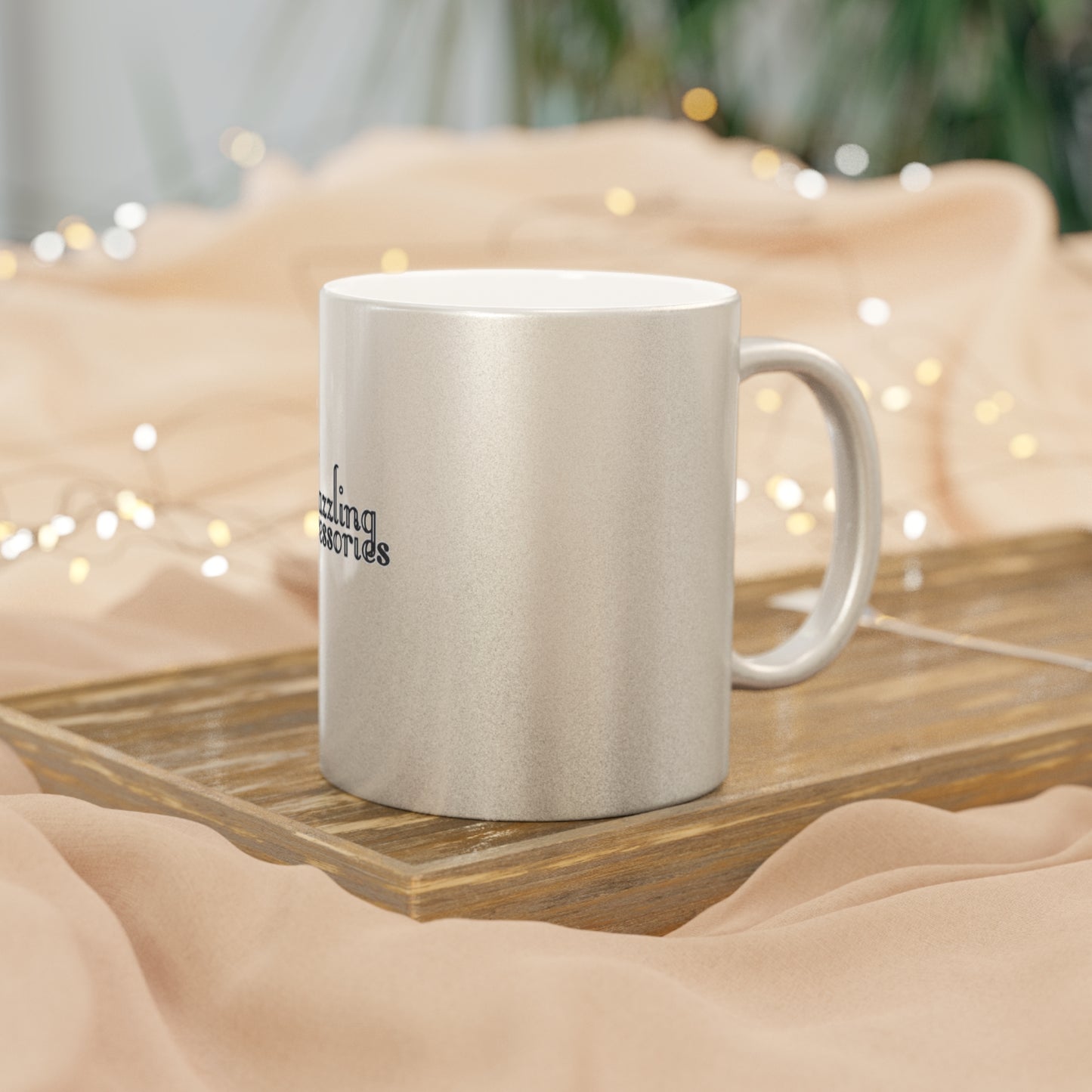 Chic Metallic Mug - Elegant Silver/Gold Finish for Hot & Cold Drinks