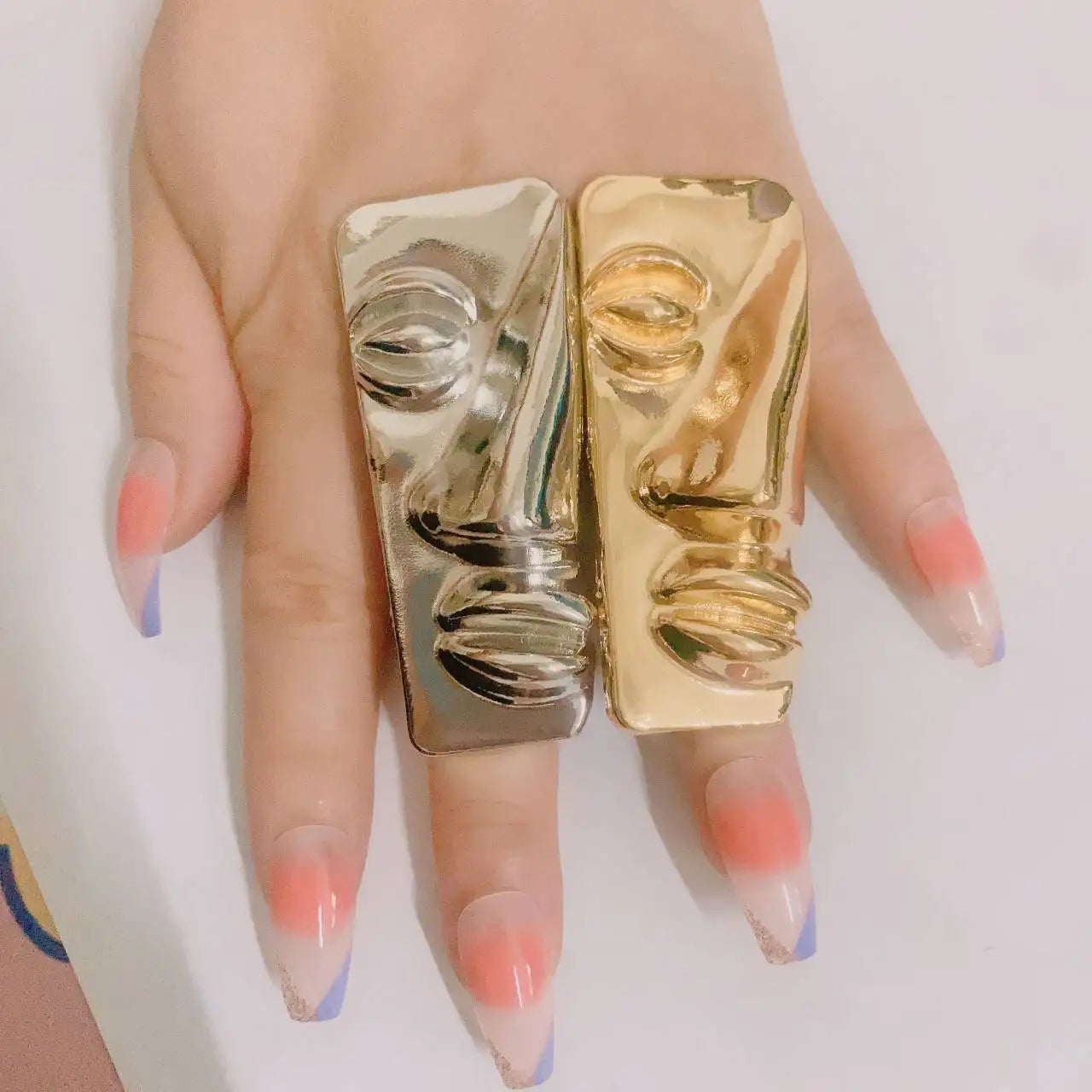 Rings For Women Big Gold Plated Ring Assorted Elements and Shapes Jewelry Sets Accesorios Gift Free Shipping Adjustable Size YLL