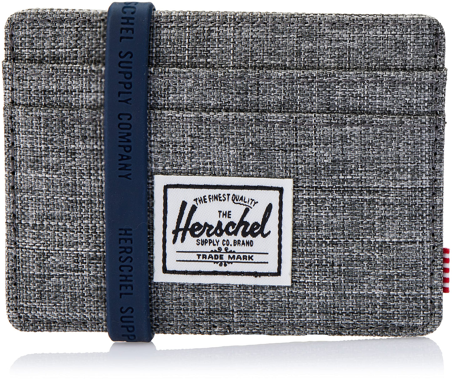 Herschel mens Charlie Rfid Card Case Wallet, Raven Crosshatch, One Size US