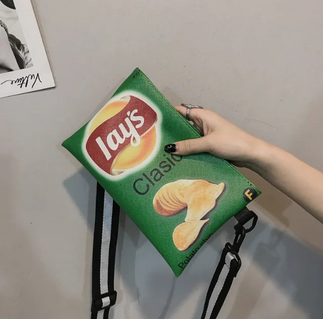 Funny Potato Chips Crossbody Handbag