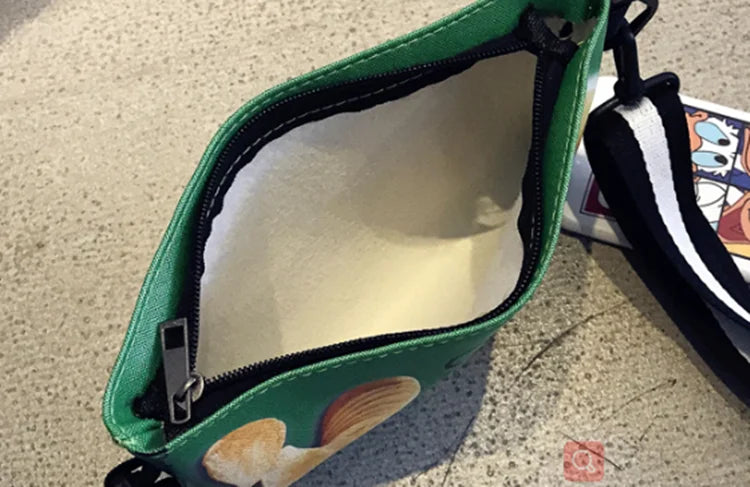 Funny Potato Chips Crossbody Handbag