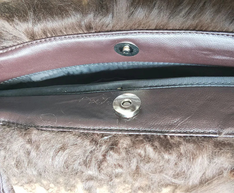 Real Mongolia Lamb Fur Handbag