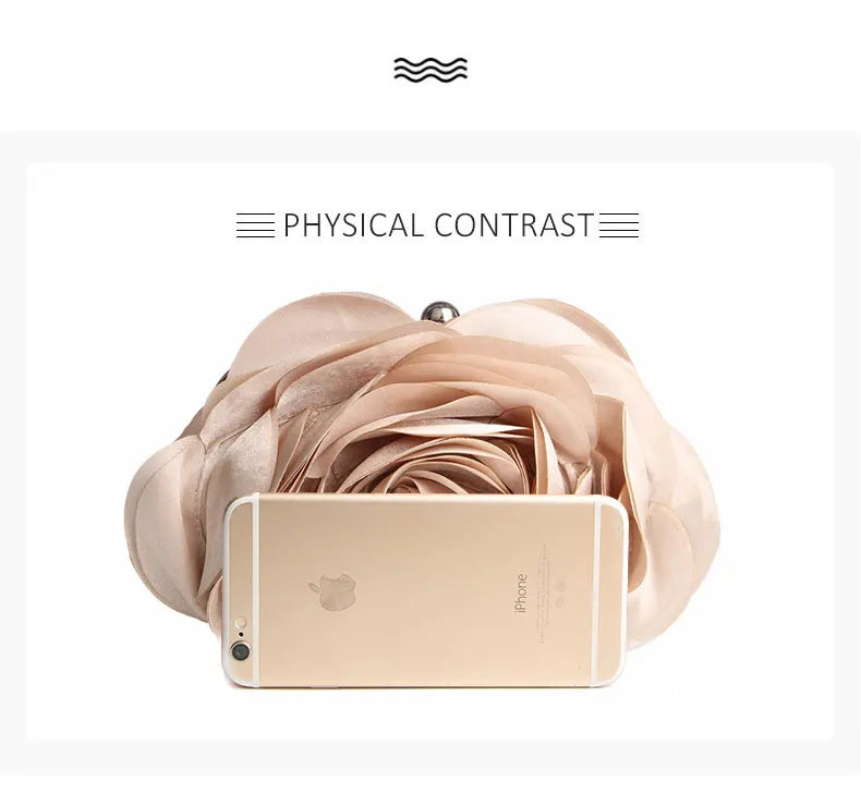 Hot Sale Evening Bag Flower Bride Small Purse Full Dress Party Handbag Wedding Wallet Women Floral Chain Lady Clutches EB034