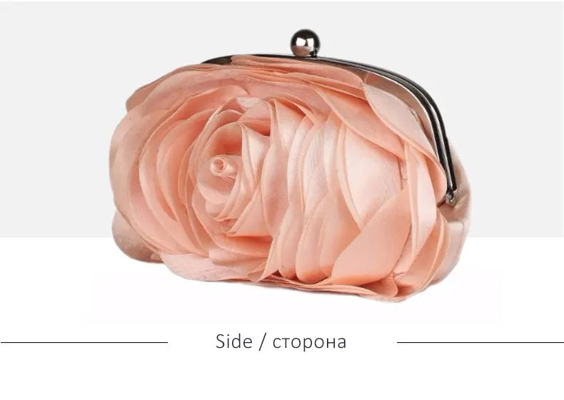 Hot Sale Evening Bag Flower Bride Small Purse Full Dress Party Handbag Wedding Wallet Women Floral Chain Lady Clutches EB034