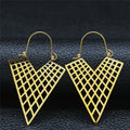 Big Bohemia Geometry Stainless Steel Round Earrings Hoop Earrings