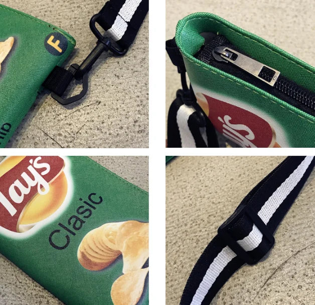 Funny Potato Chips Crossbody Handbag