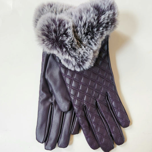 Vedazzled fur gloves- Vedazzling Accessories