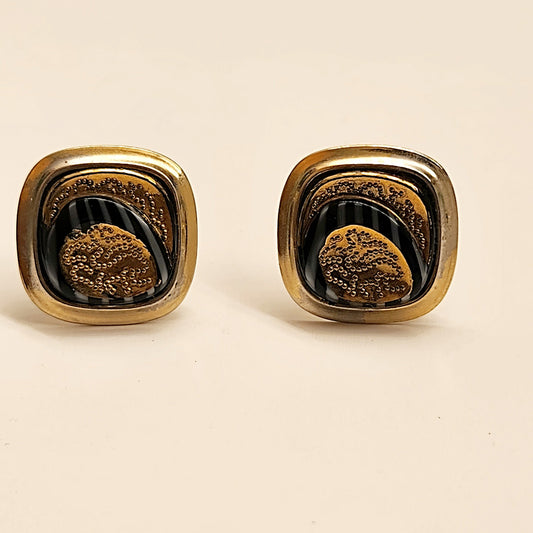 Vintage Gold Azural Cufflinks- Vedazzling Accessories