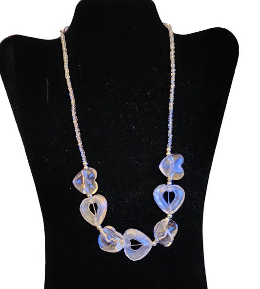 Lucite Heart Necklace- Vedazzling Accessories