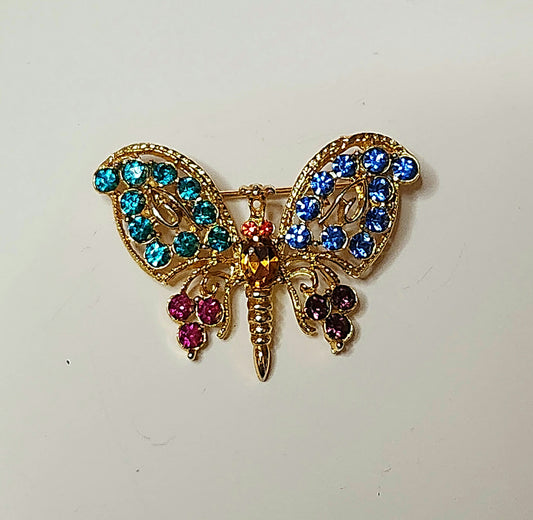 Vintage Butterfly Rainbow Brooch-Vedazzling Accessories