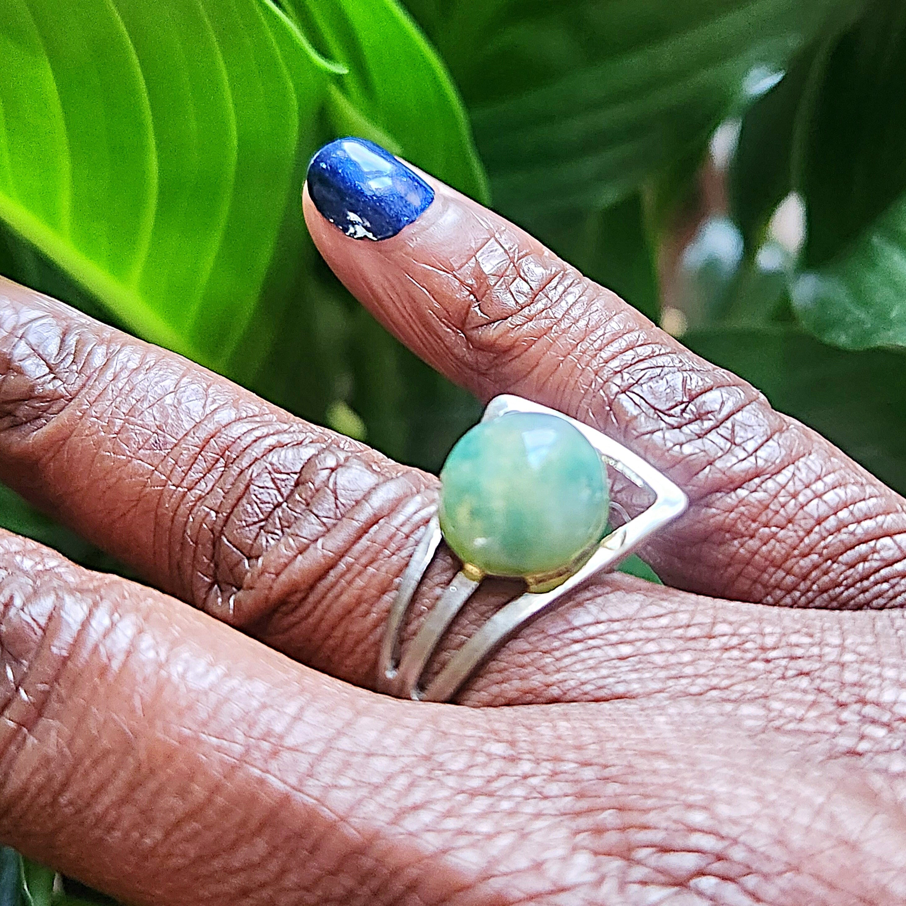 Vedazzled Adventurine Geo Ring- Vedazzling Accessories