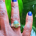 Vedazzled Mixed Aventurine Ring- Vedazzling Accessories