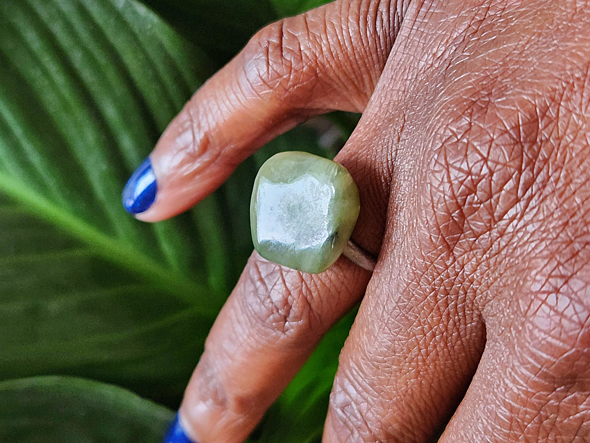 Triangular Jade Ring Tri Jade Ring – Vedazzling Accessories