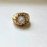 Gold Vintage Inspired Clear Ring- Vedazzling Accessories