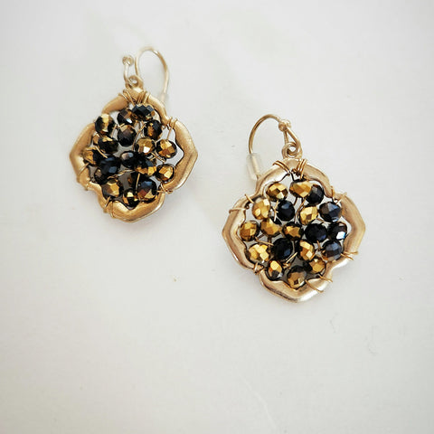 Vedazzled Hoja Earrings- Vedazzling Accessories
