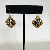 Vedazzled Hoja Earrings-Vedazzling Accessories