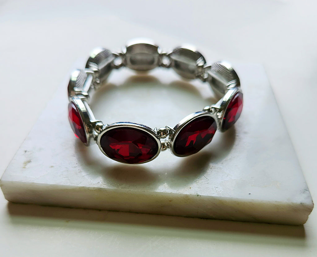 Ruby Silver Bracelet