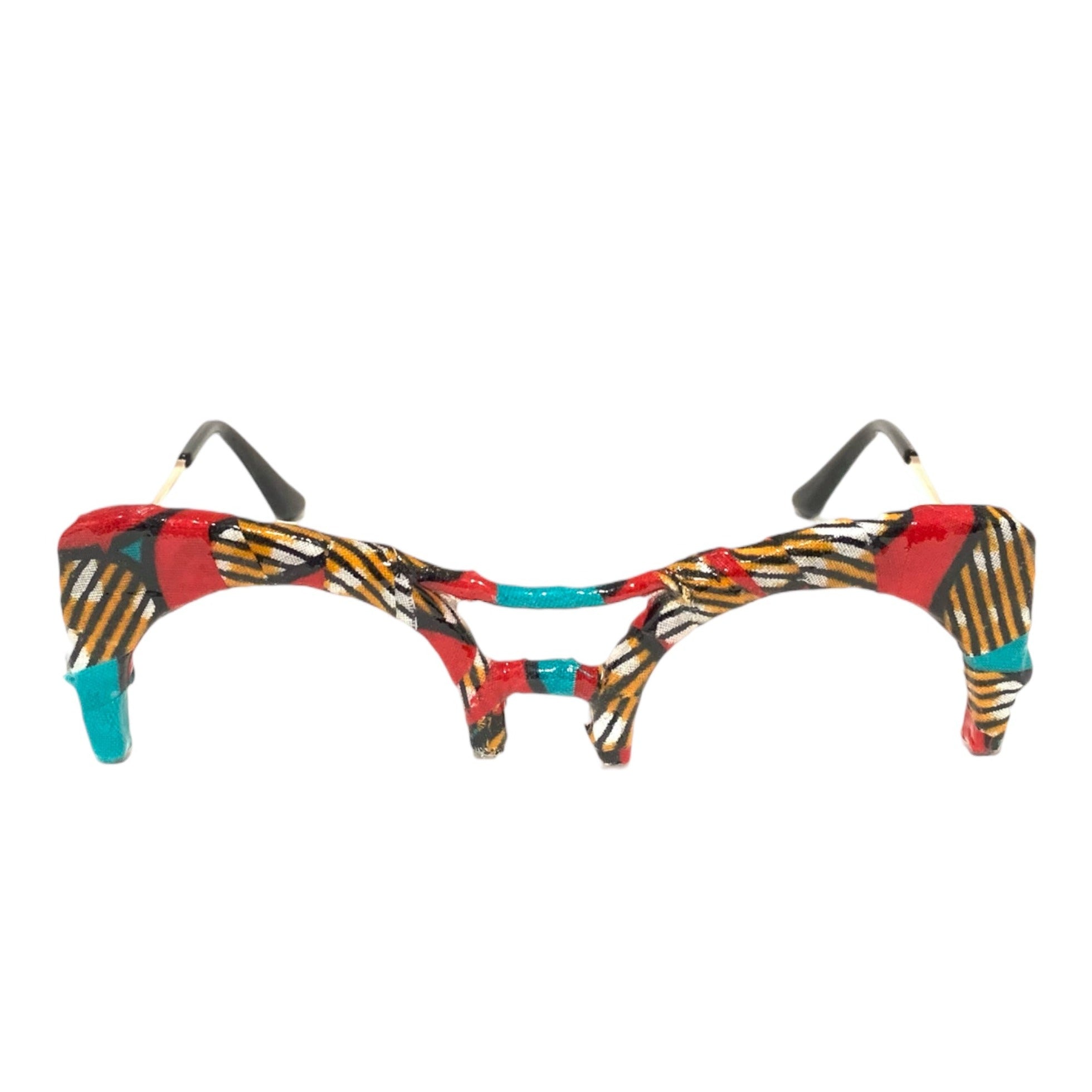 Khandie Woo Kente Lensless half frame Cat Eye- No lens- Vedazzling Accessories