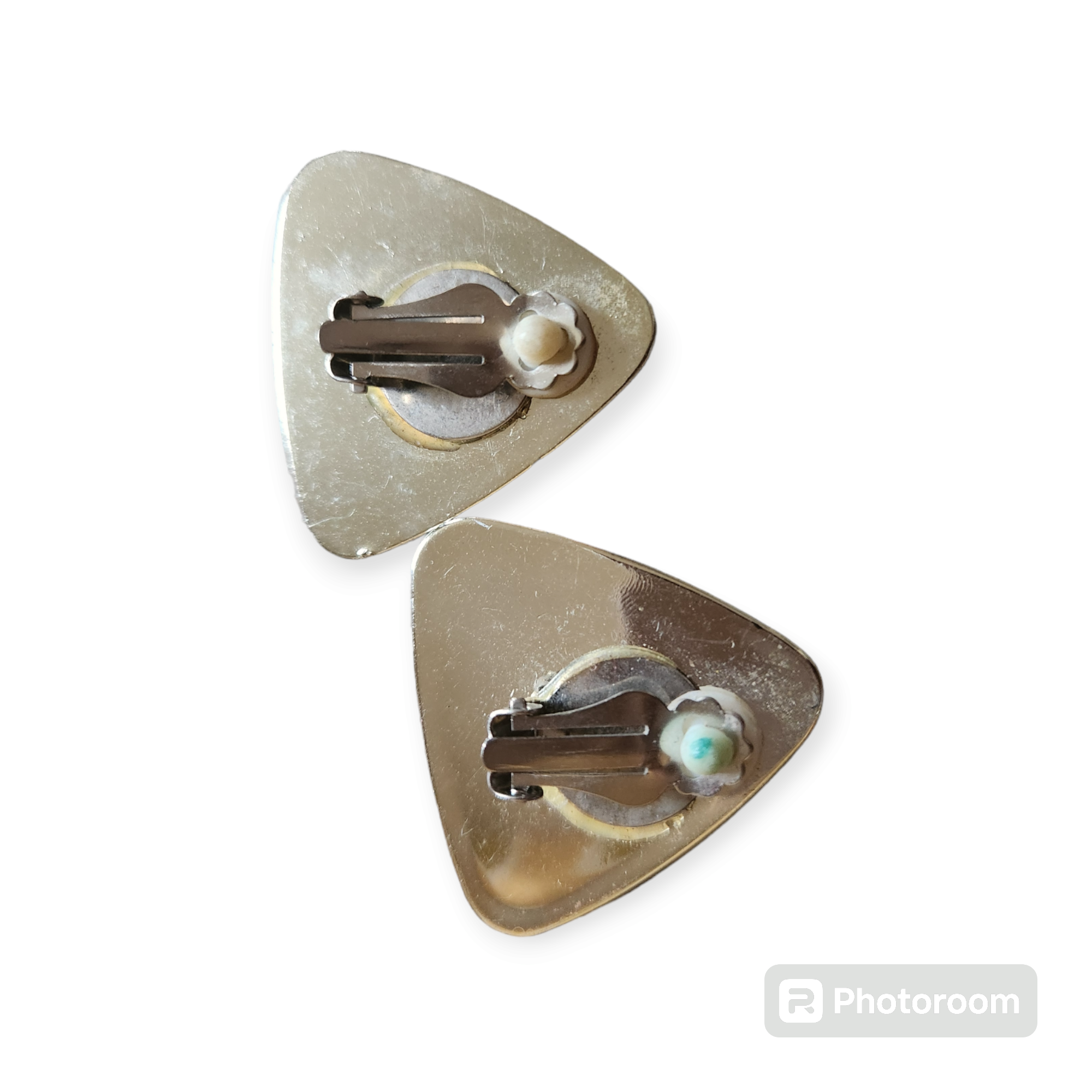 Vintage Earrings Triangle Splash