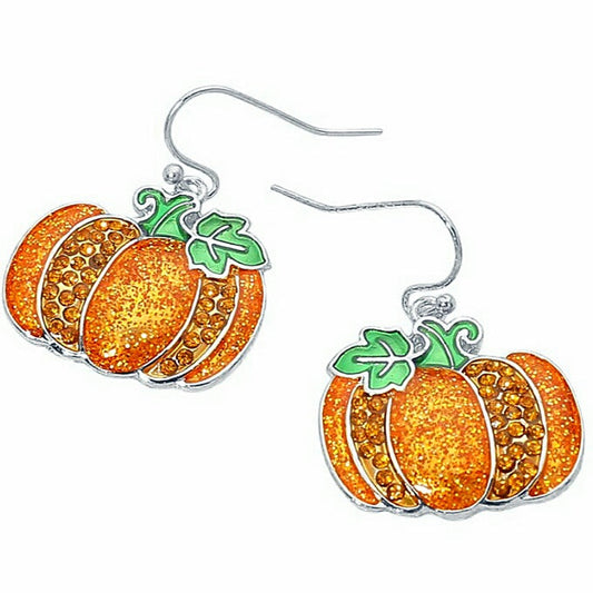 Pumpkin Halloween Trick Earrings
