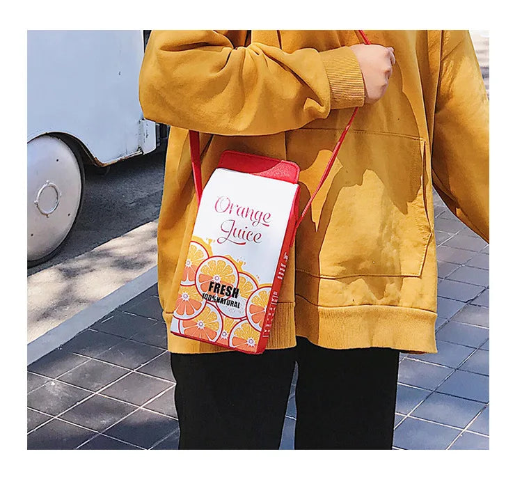 Vedazzling Milk Box Women Shoulder Bag