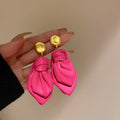 Leather Knotted Drop Earrings