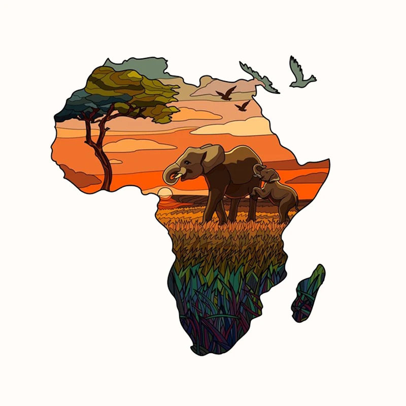 Giraffe Elephant Map Earrings Animal Africa Safari Stainless Steel Women Earrings Trendy Statement Jewelry Party Gift 2025