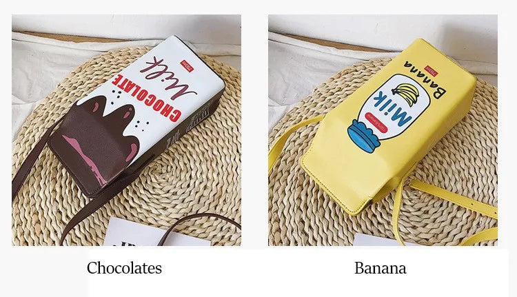 Vedazzling Milk Box Women Shoulder Bag