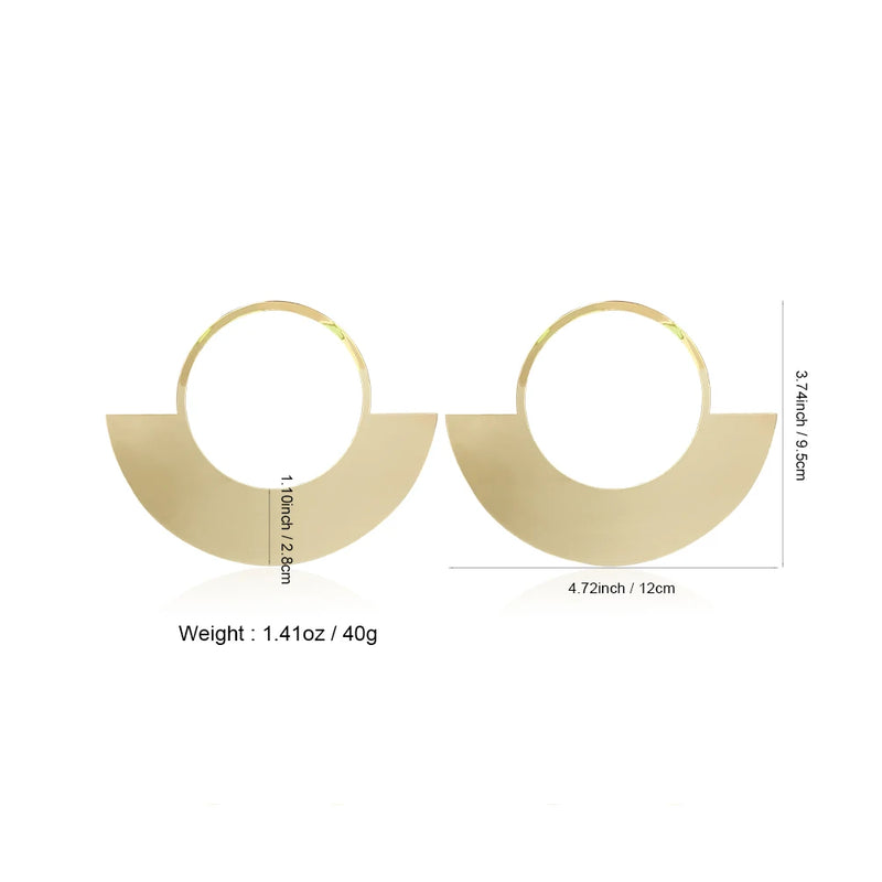 African Gold Drop Earrings
