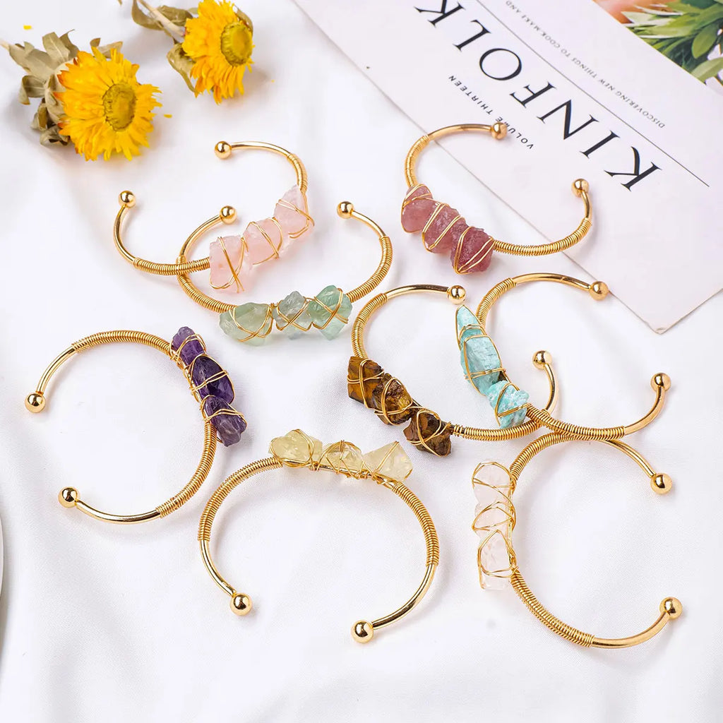 Crystal Rough Raw Stone Bracelet