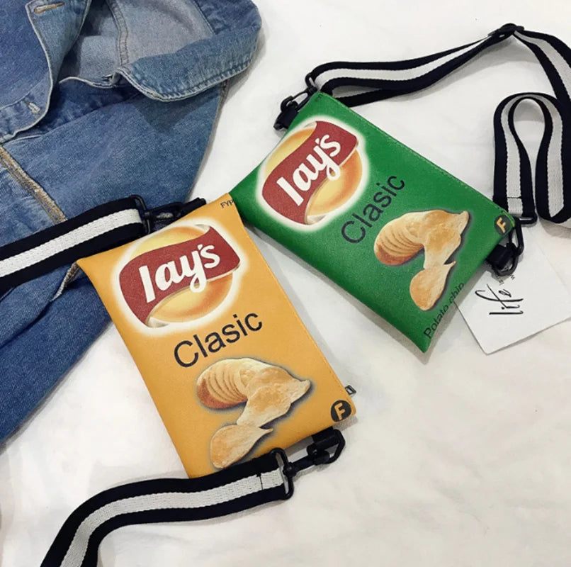Funny Potato Chips Crossbody Handbag