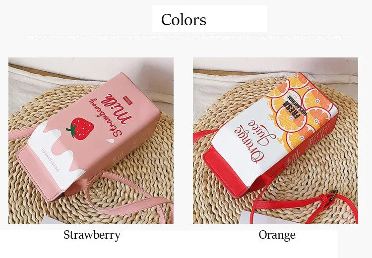 Vedazzling Milk Box Women Shoulder Bag