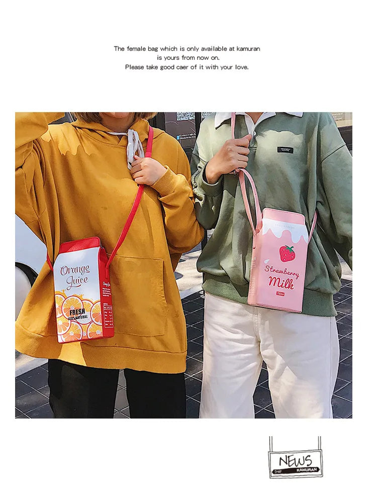 Vedazzling Milk Box Women Shoulder Bag