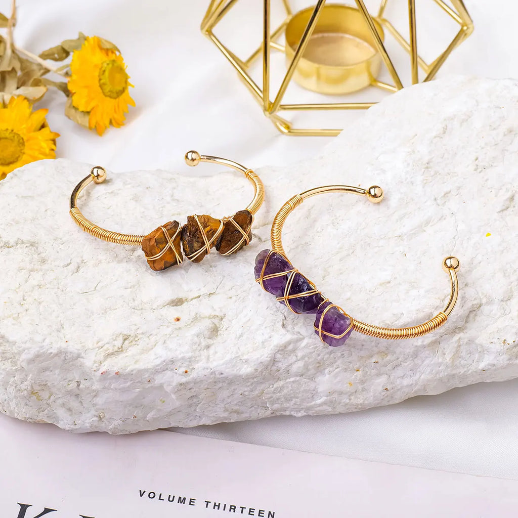 Crystal Rough Raw Stone Bracelet