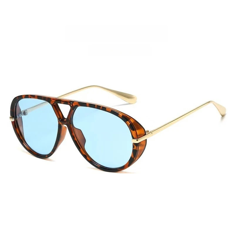 Fashion Leopard Print Alloy Sunglasses