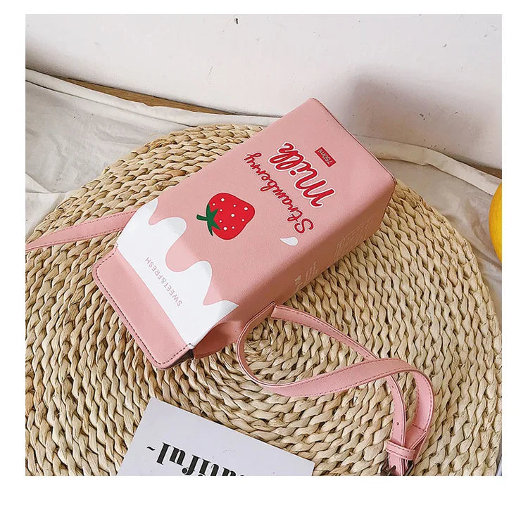 Vedazzling Milk Box Women Shoulder Bag
